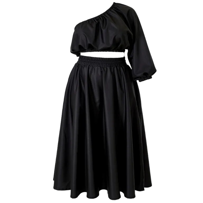 Illusion Two-Piece Dress Black / 3XL
