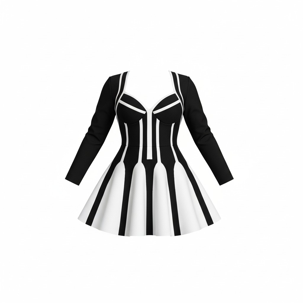 illusion dress black and white Women's Muse Illusion Gathering Maxi Dress Customize Black MEAN BLVD main image 0