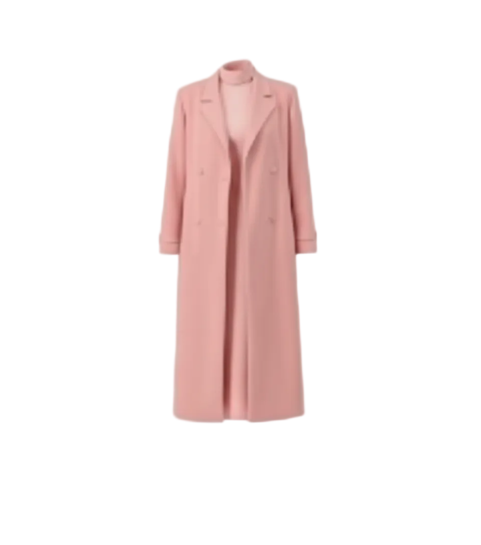 Pink coat on a light gray background