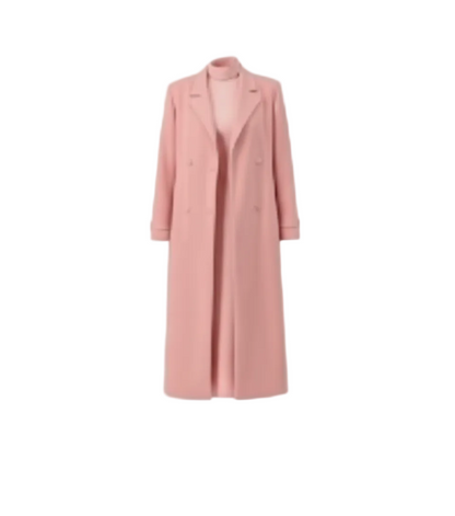 Pink coat on a light gray background