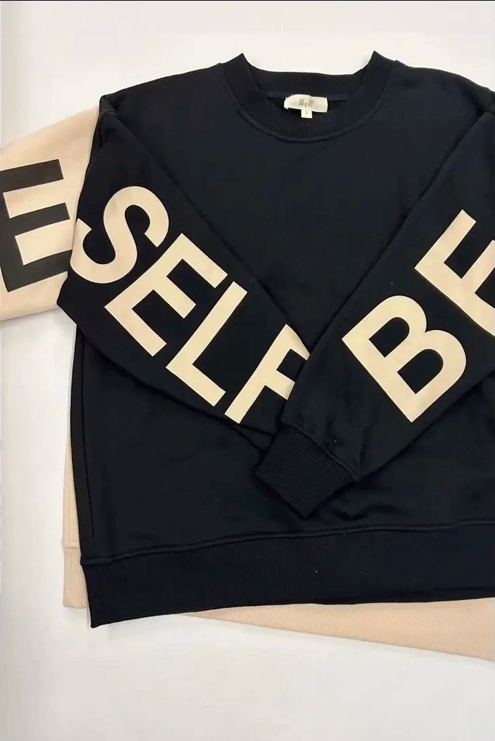 Be Yourself Oversized Sweatshirt