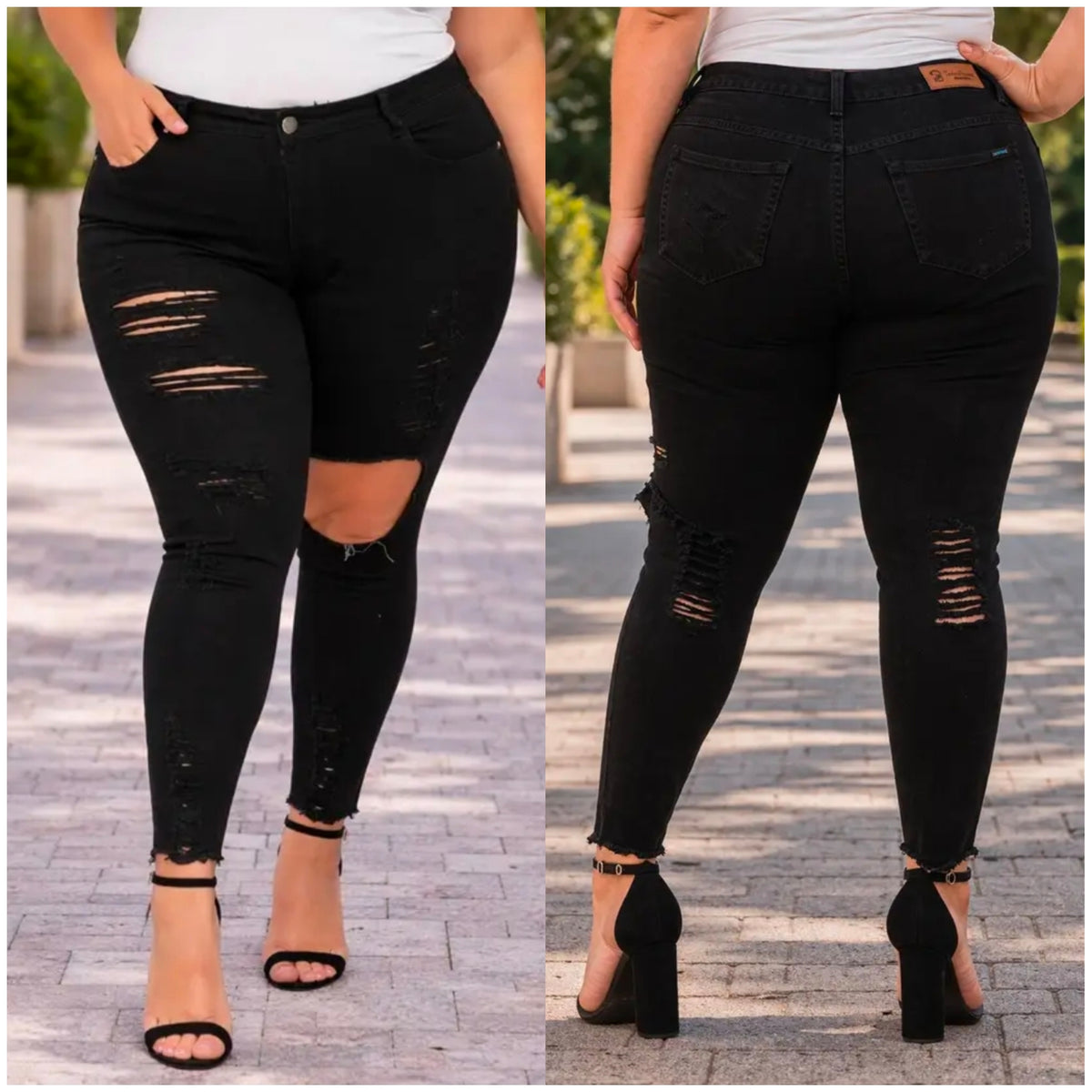 Blackout Distressed Skinny Jeans