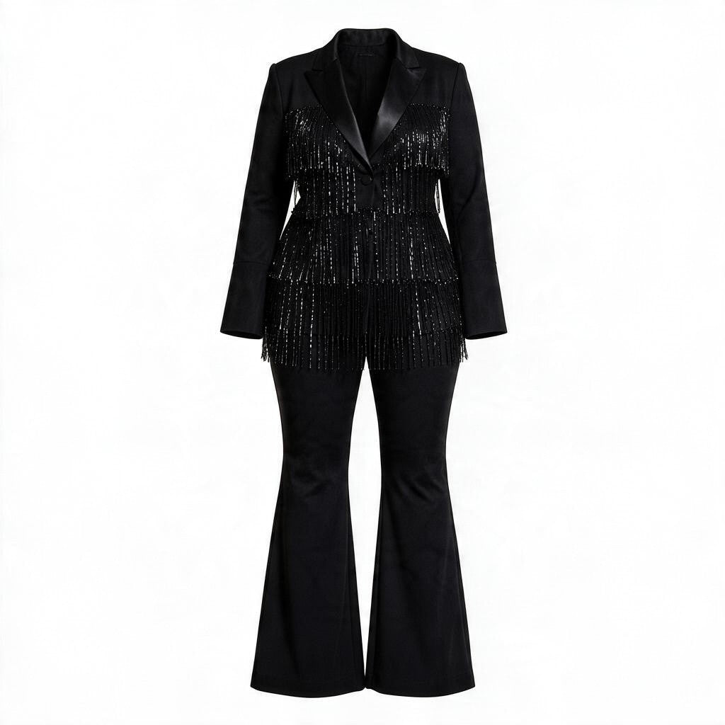 Sparkle Fringe 2-Piece Suit