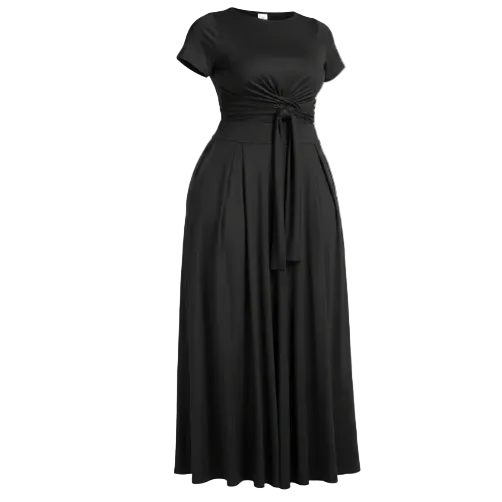 two piece black maxi dress Muse Tie Set – Juicy Body Goddess