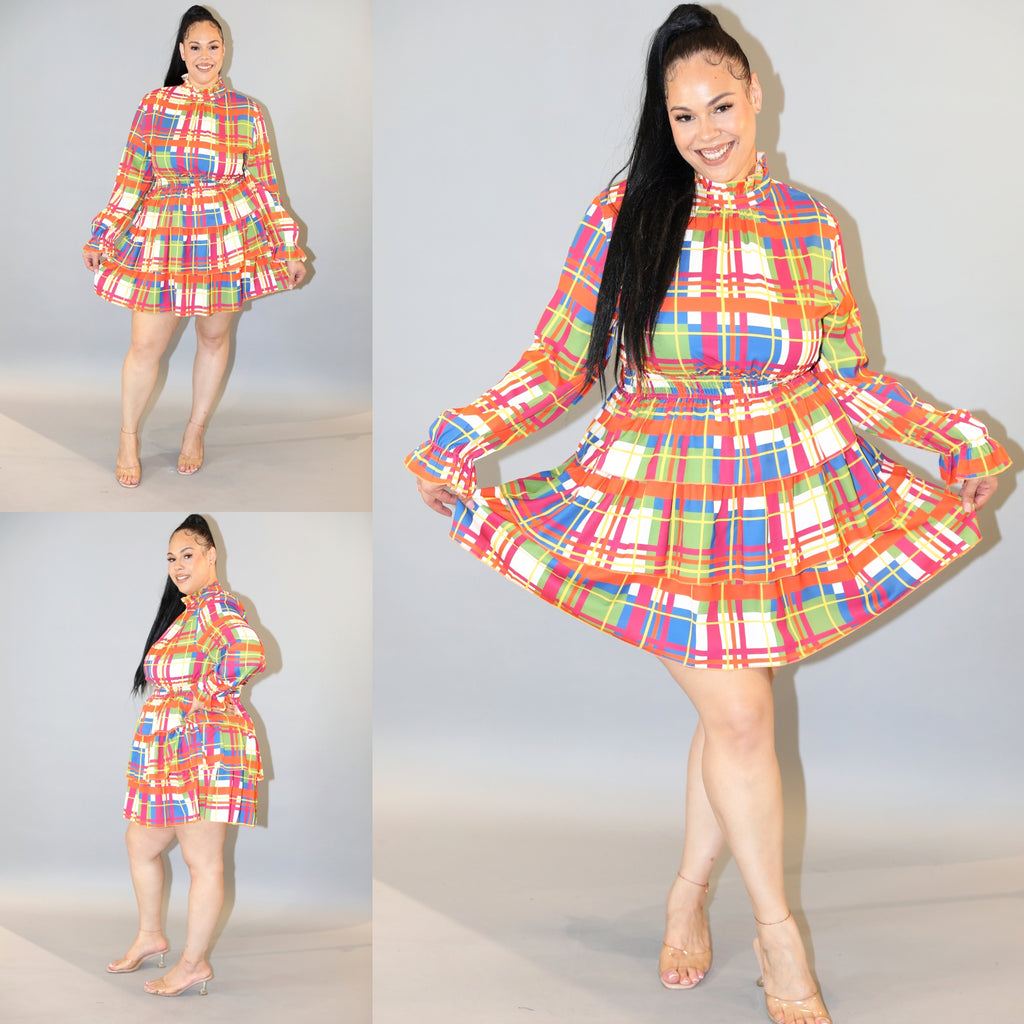 Charming Plaid Dress