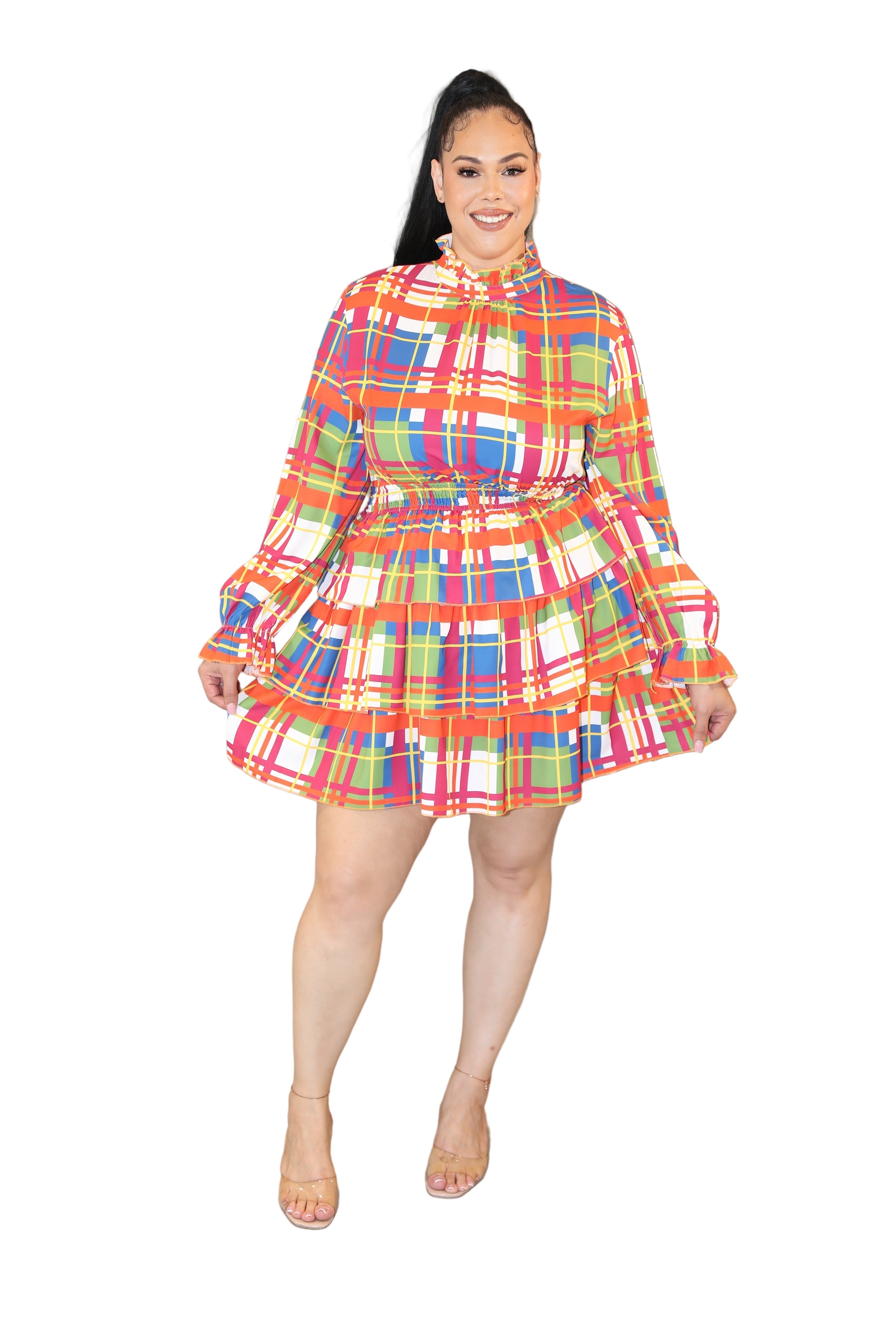 Charming Plaid Dress