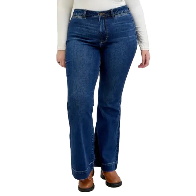 High Waisted Flare Leg Jeans