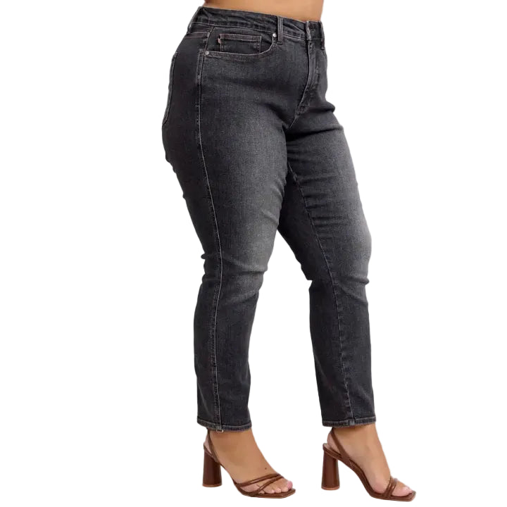 Mid Rise Tummy Control Slim Fit Jeans