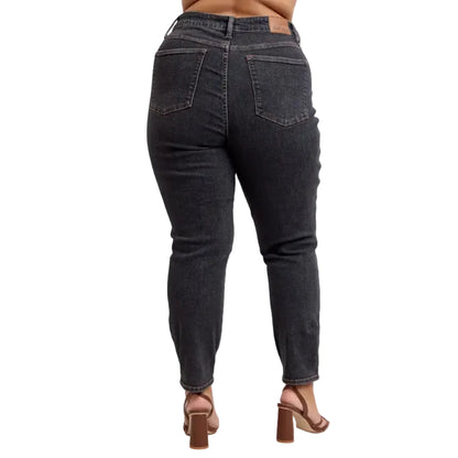 Mid Rise Tummy Control Slim Fit Jeans