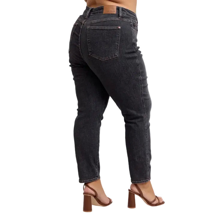 Mid Rise Tummy Control Slim Fit Jeans
