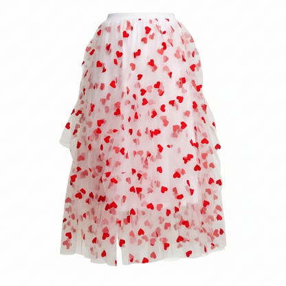 Cupid's Confetti Tulle Midi Skirt