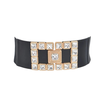 Geometric Crystal Elastic Waist Belt