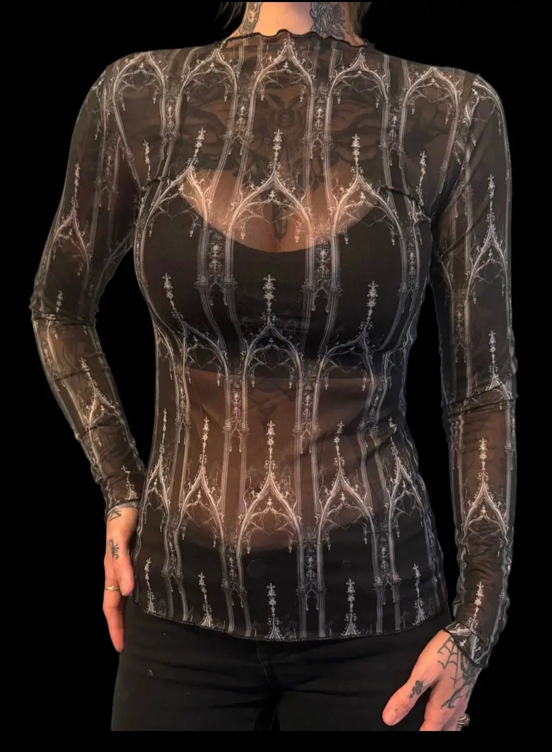 Spooky Mesh Top