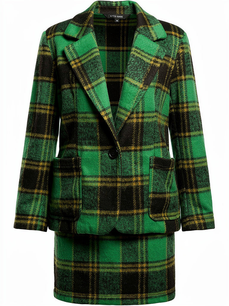 Juicy Plaid Felted Blazer