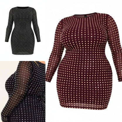 Studded Mesh Dress
