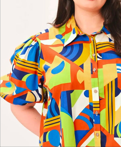 Color Play Button-Down Shirt
