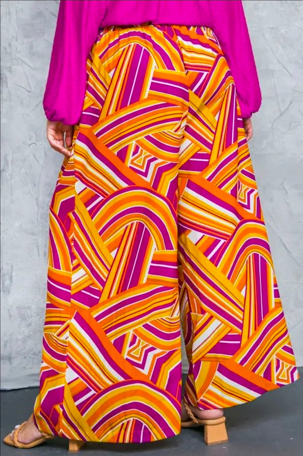 Retro Groove Wide-Leg Pants