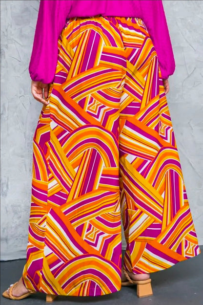 Retro Groove Wide-Leg Pants