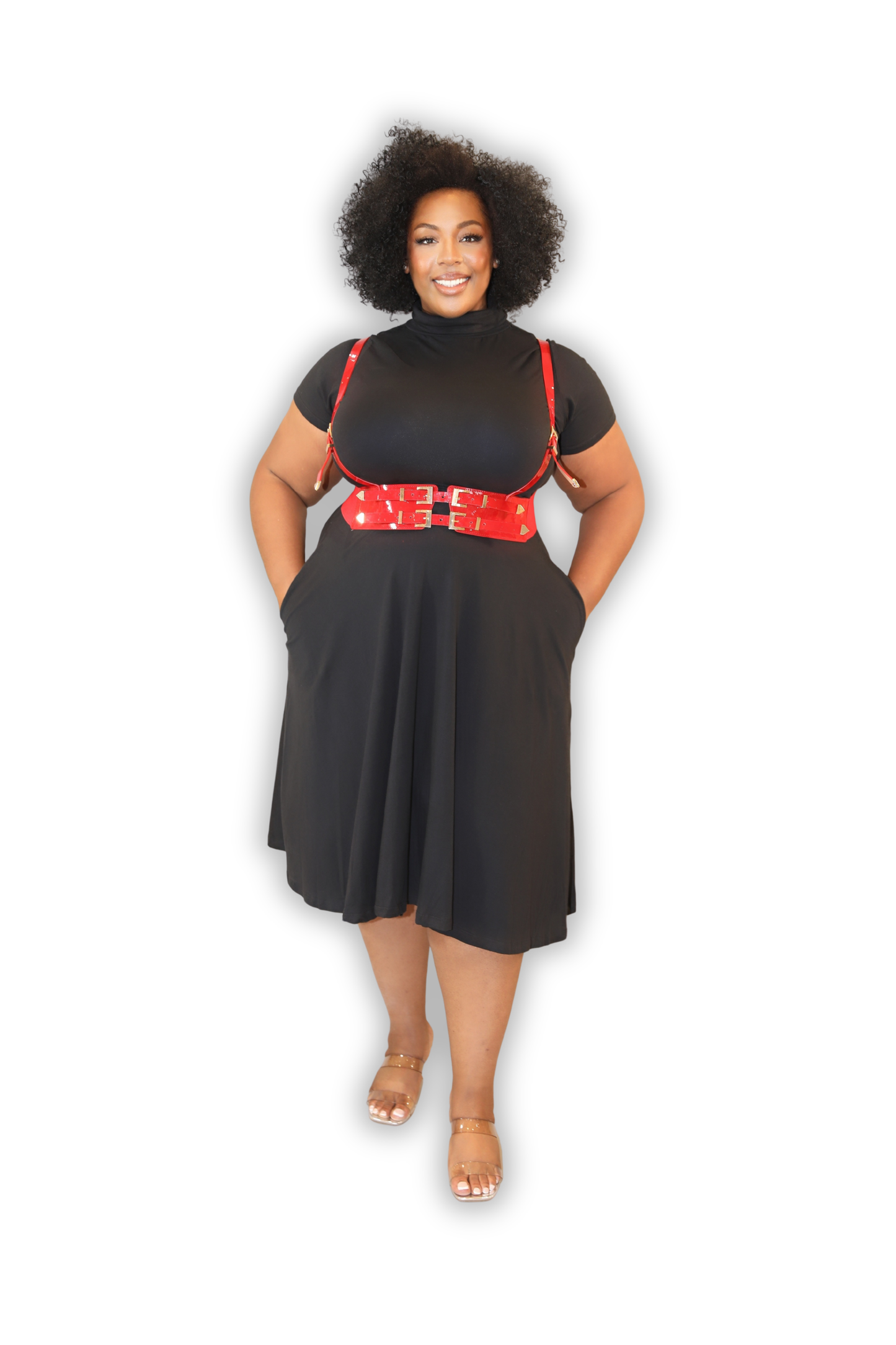 Turtle Neck Swing Dress