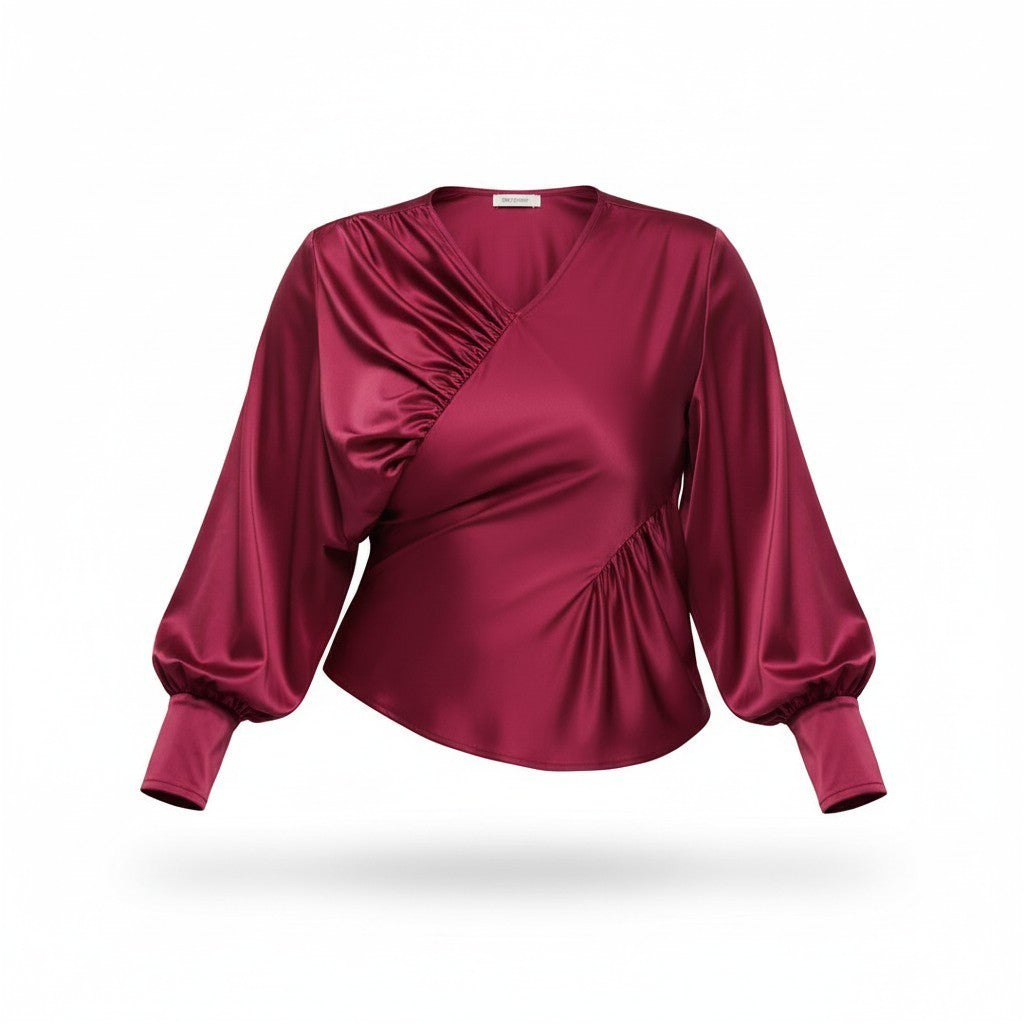 Asymmetrical Silk Top
