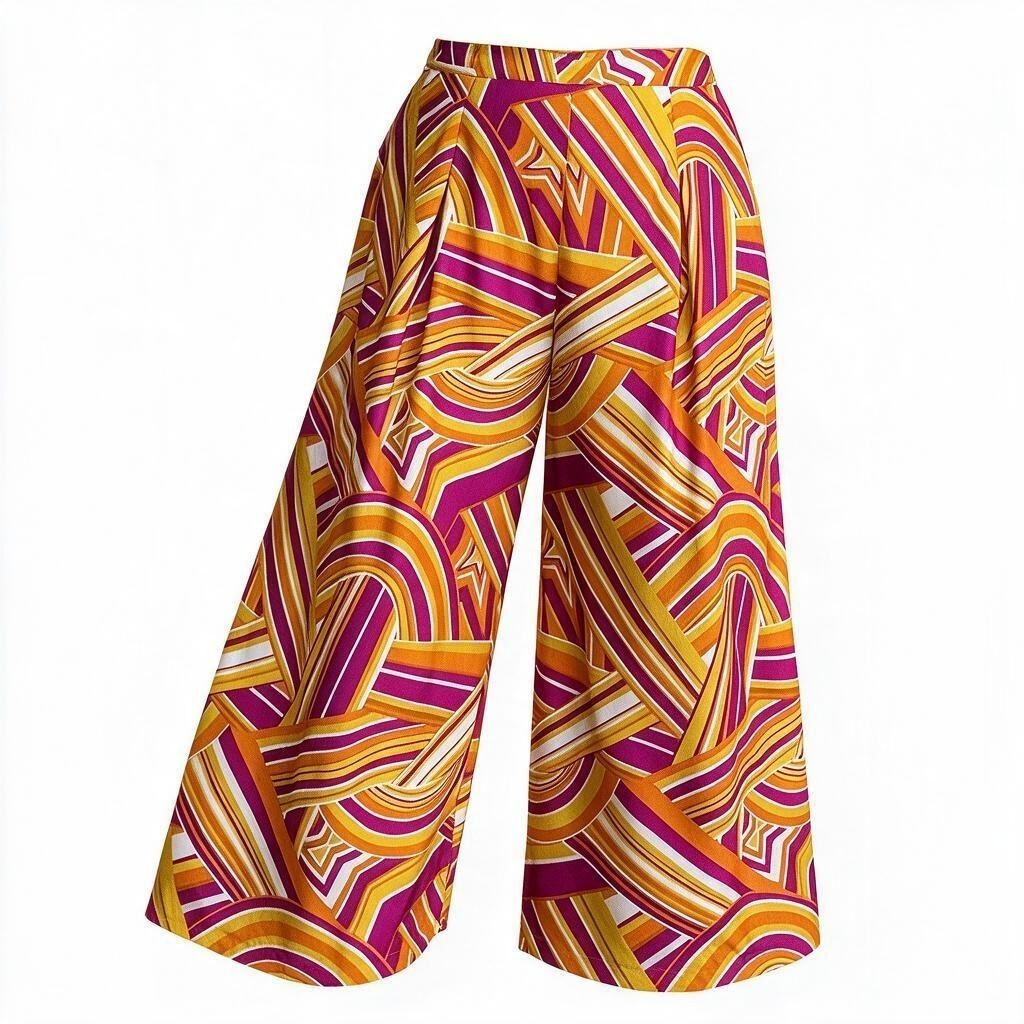 Retro Groove Wide-Leg Pants
