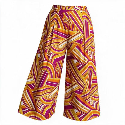 Retro Groove Wide-Leg Pants