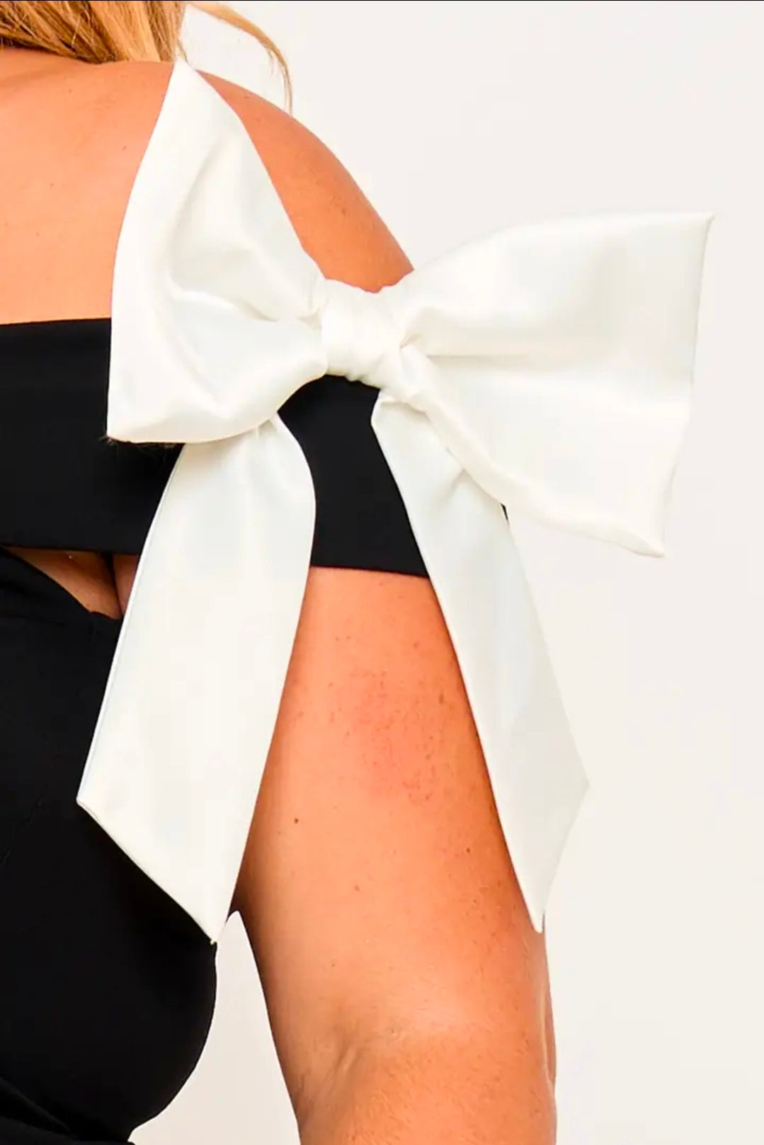 Bow Down Off-Shoulder Jumpsuit
