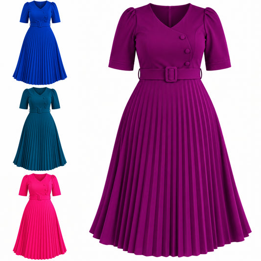 Uptown Pleated Dress