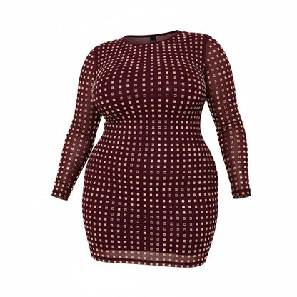 Studded Mesh Dress