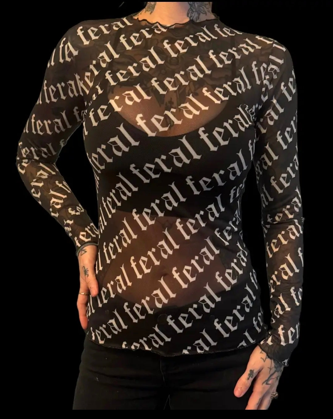 Spooky Mesh Top