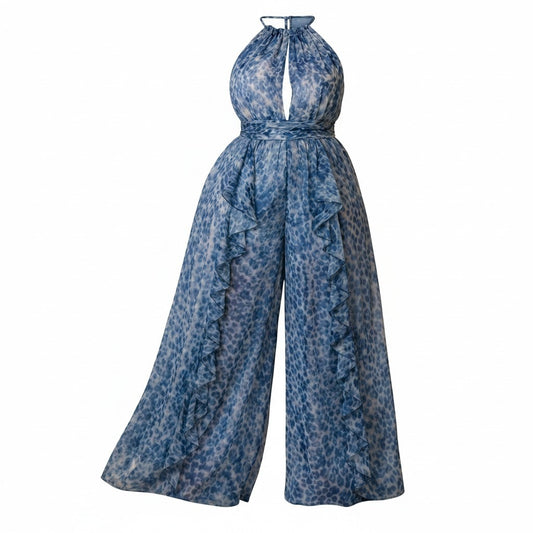 Blue Lagoon Ruffle Jumpsuit