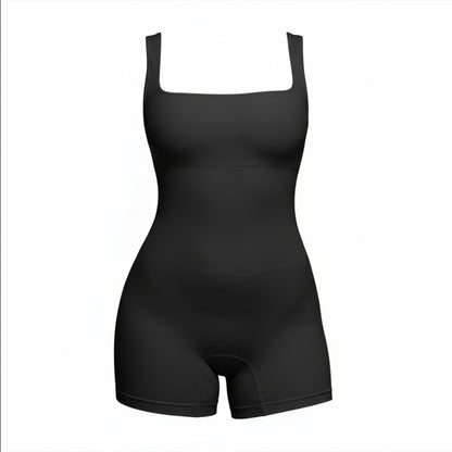 Confident Control | Wide Strap Shorts-Style Bodysuit