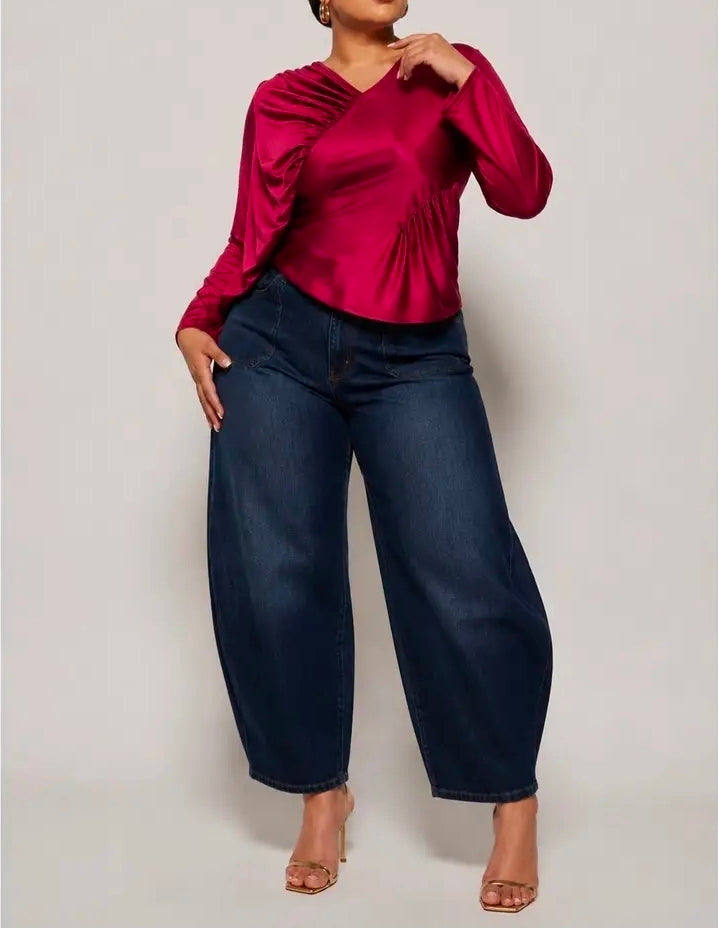 Asymmetrical Silk Top