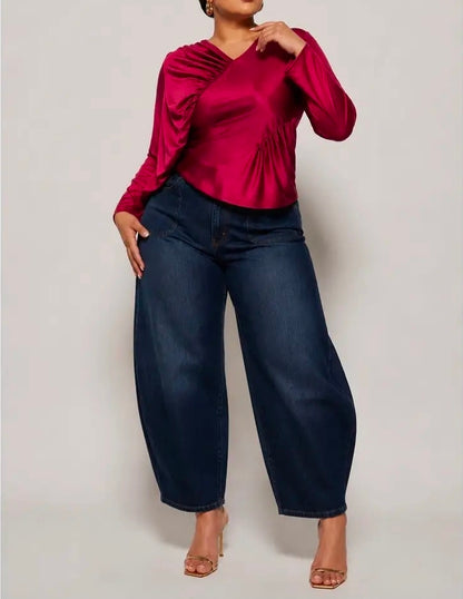Asymmetrical Silk Top