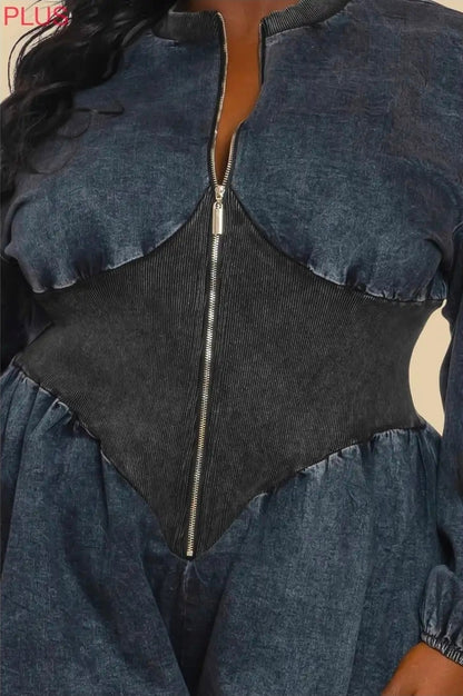 Snatched in Denim Romper