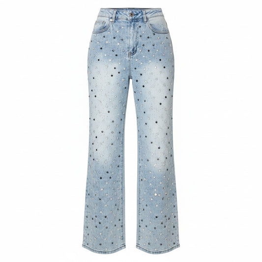 Dripping in Denim Jeweled Jeans