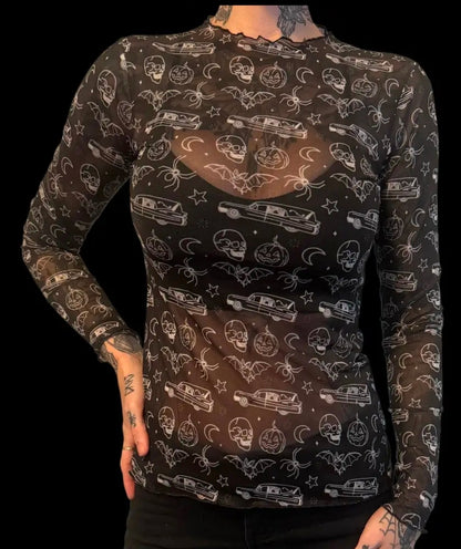 Spooky Mesh Top