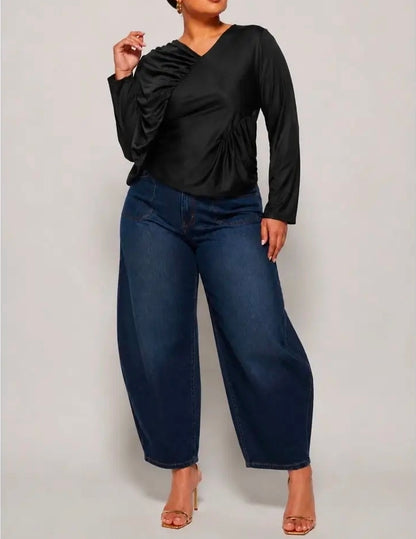 Asymmetrical Silk Top