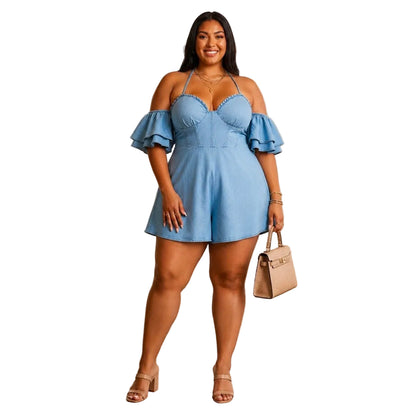 Midsummer Muse Denim Romper