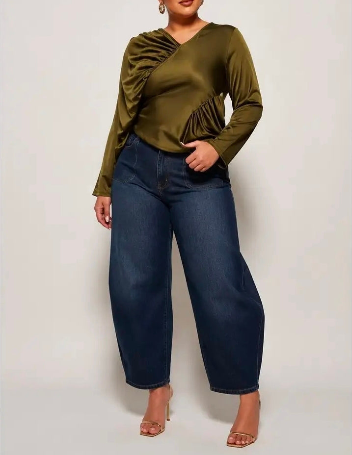 Asymmetrical Silk Top