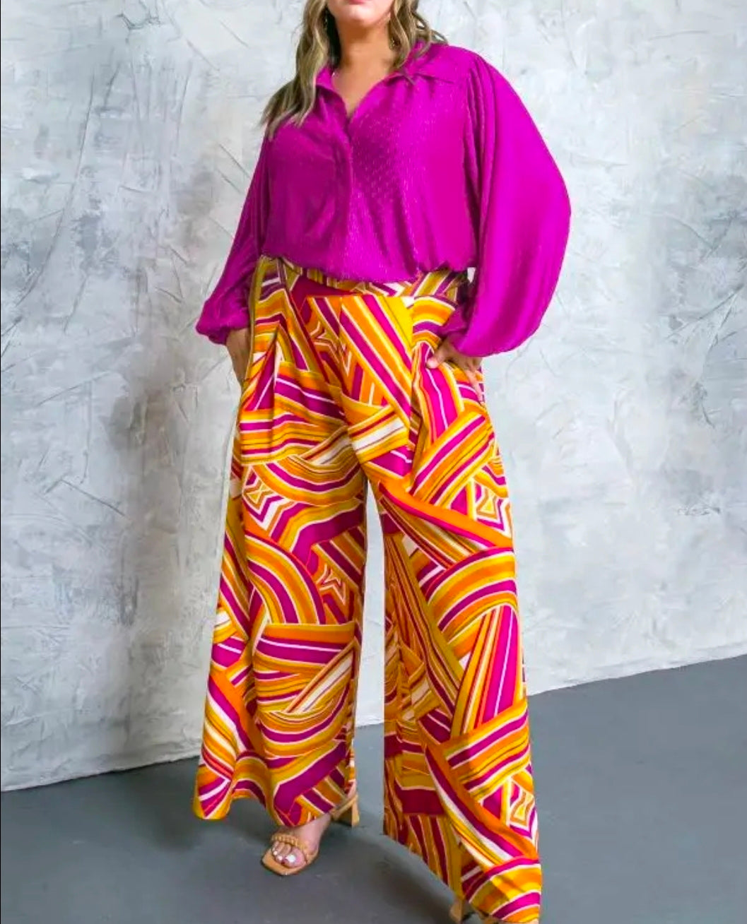 Retro Groove Wide-Leg Pants